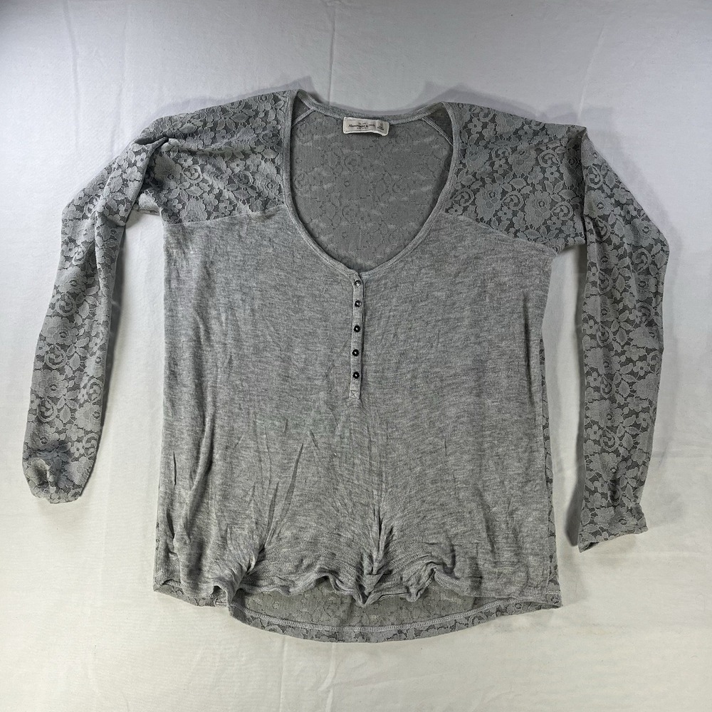 Y2K ABERCROMBIE & FITCH SADIE KNIT WITH BACK AND SLEEVE LACED SIZE S